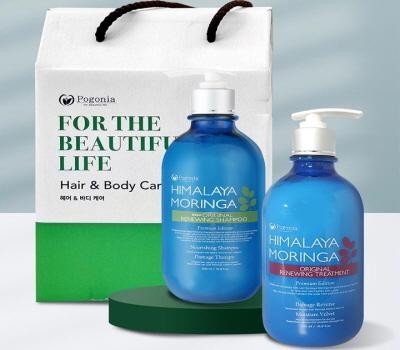 포고니아 모링가 샴푸 트리트먼트 500ml 선물세트